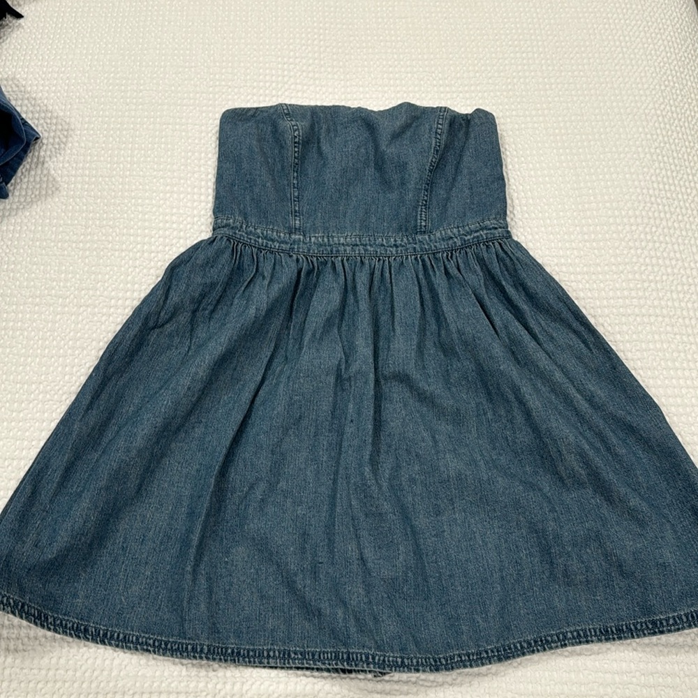 Mini strapless denim/jean dress - FREE PEOPLE